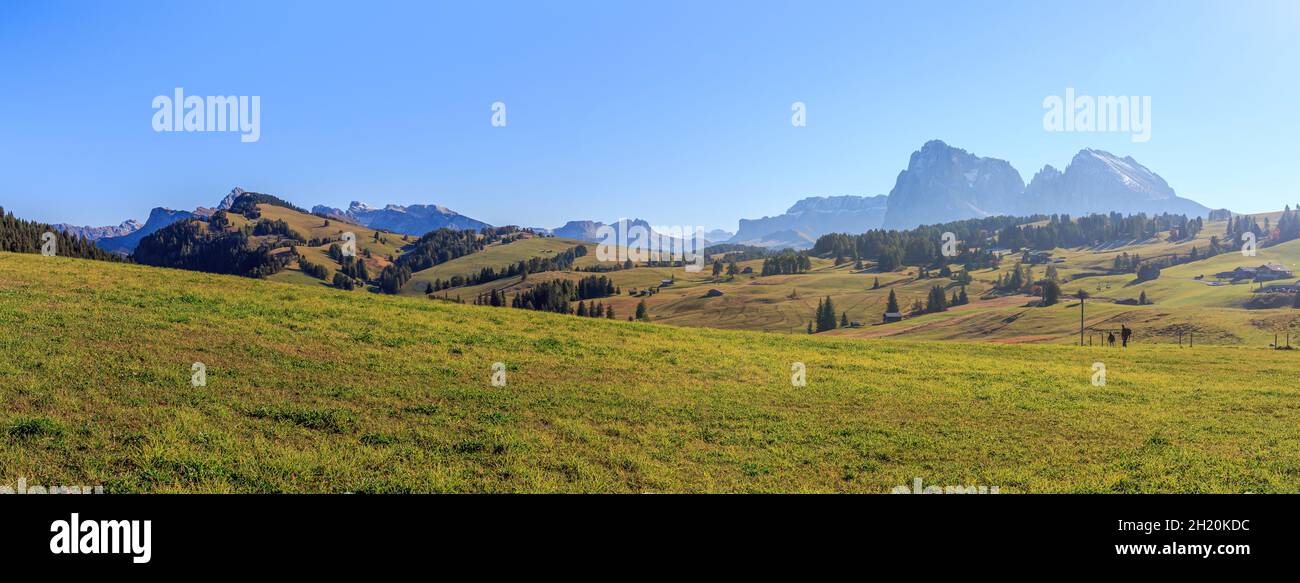 Seiser Alm Panoramic view Stock Photo
