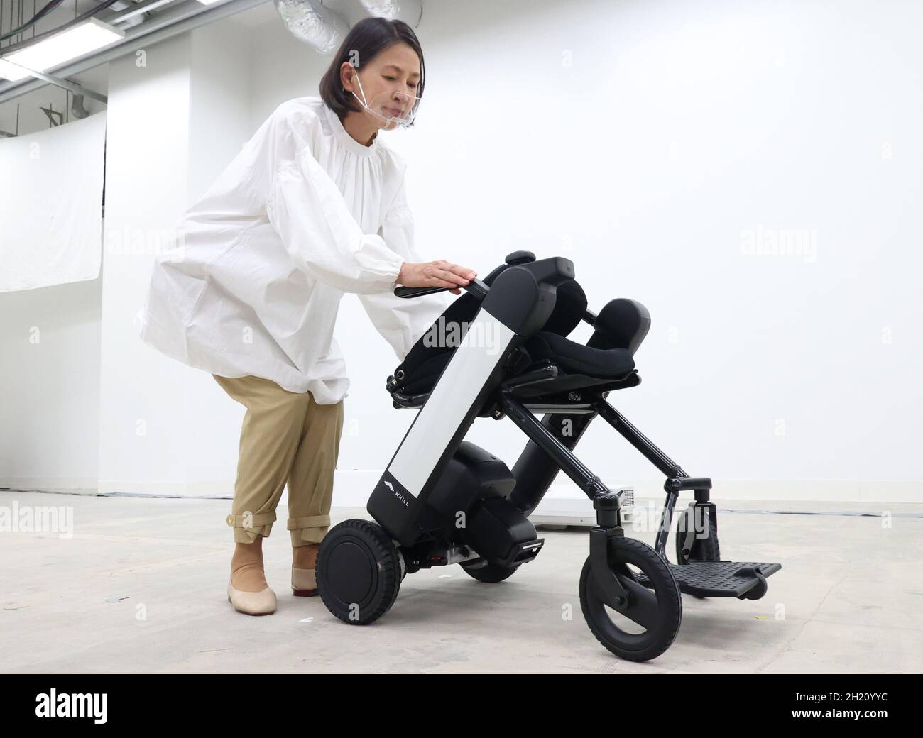 Tokyo, Japan. 19th Oct, 2021. Japan's high tech venture Whill employee