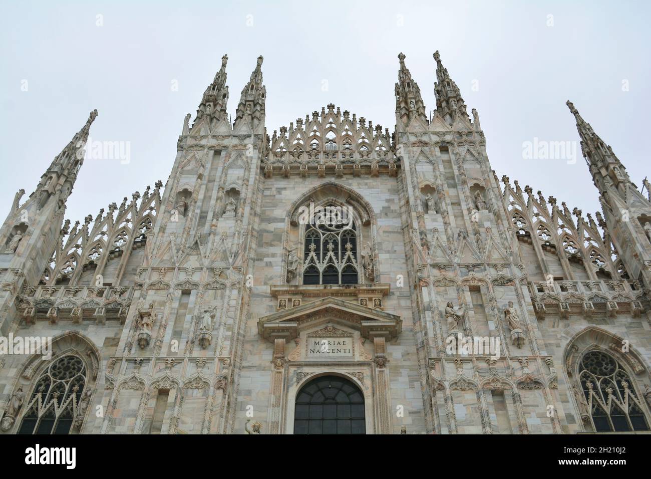 Detailed Exterior Of The Milan Cathedral Duomo Di Milano Stock Photo 