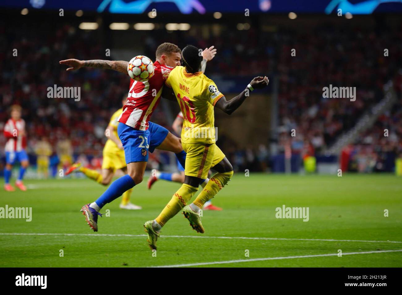 Madrid, Spain. 19th Oct, 2021. Mane from Liverpool FC, during UEFA Champions League Group stage agains Atletico de Madrid at the Wanda Metropolitano stadium. (Photo by: Ivan Abanades Medina Credit: CORDON PRESS/Alamy Live News Stock Photo