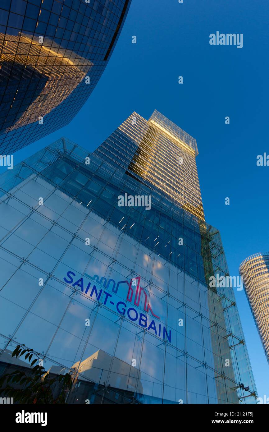 Exterior view of the tower housing the headquarters of the French