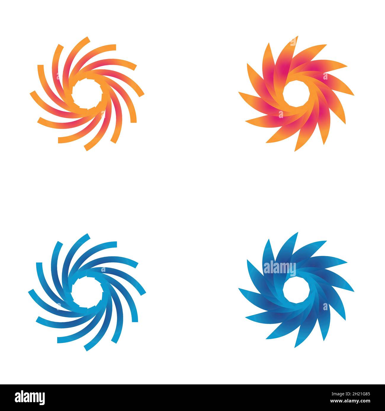 Circle flower ilustration logo Stock Vector