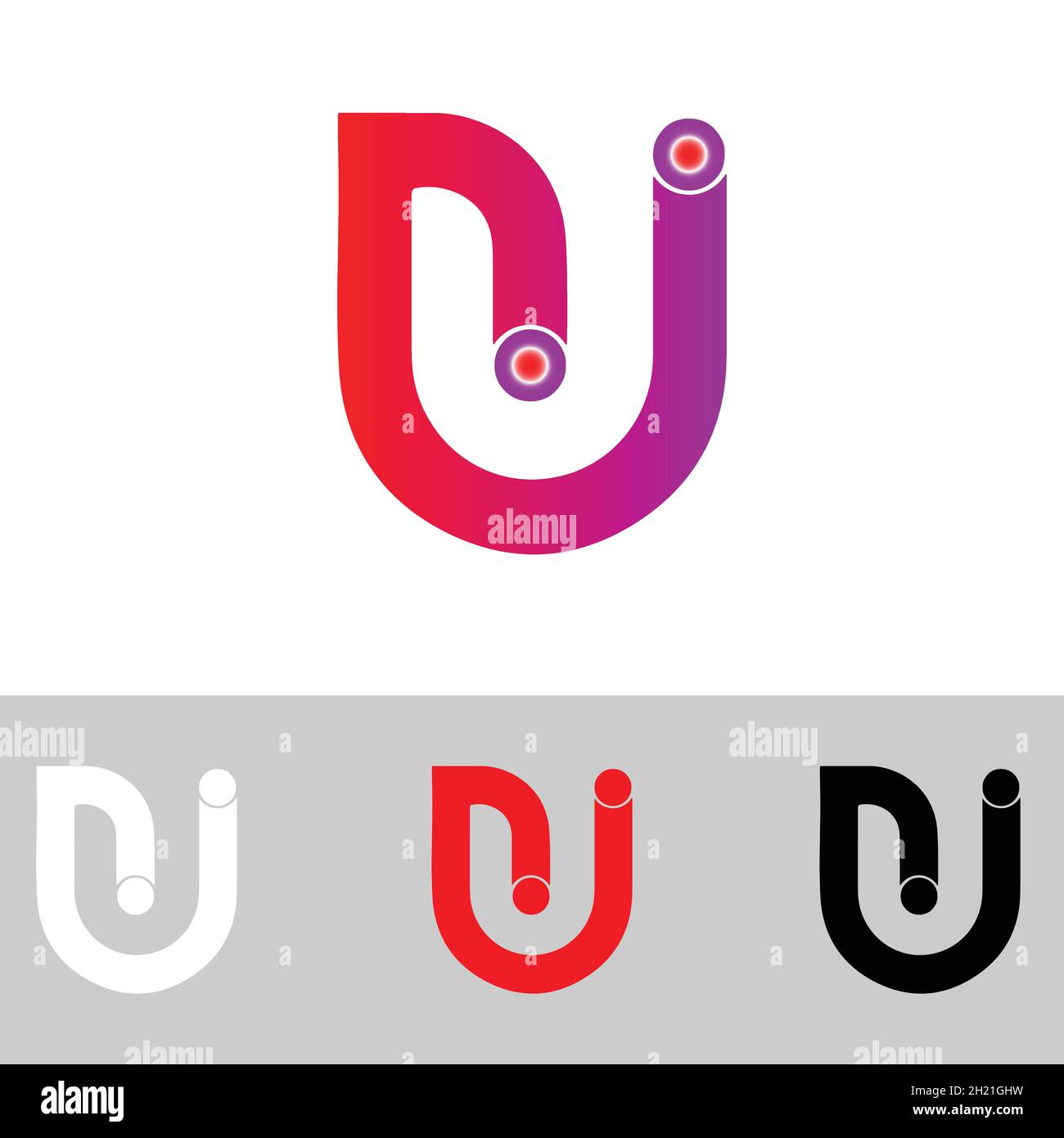 Abstract letter U logo design. Creative Premium Minimal emblem design ...
