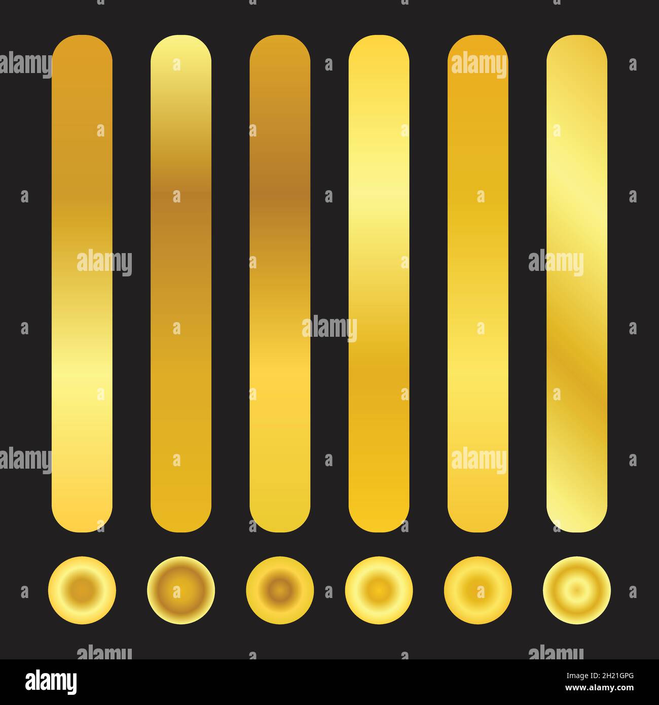 Golden Gradients Colors Stock Vector