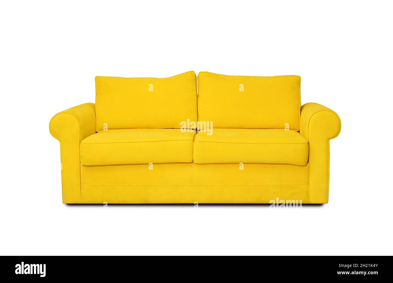 Comfortable sofa on white background. Furniture for modern room