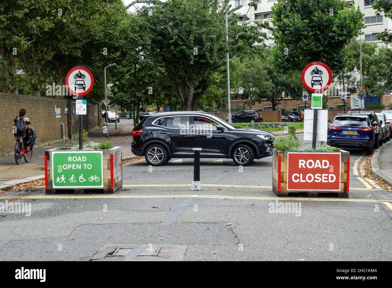 Low-traffic neighbourhood area (LTN) in Leytonstone, London, England United Kingdom UK Stock Photo