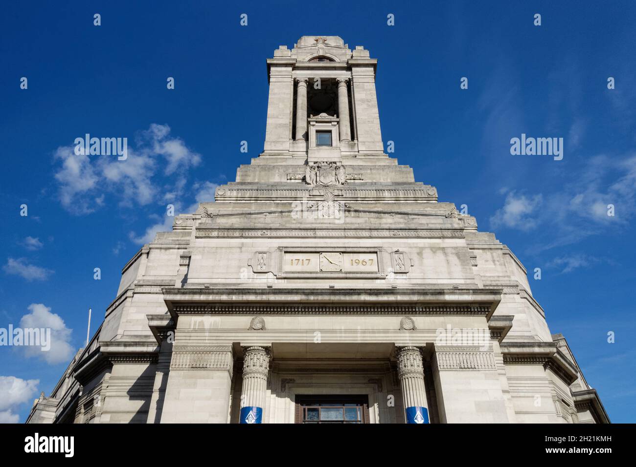 Front of Museum of Freemasonry at Freemasons' Hall on Great Queen Street, London England United Kingdom UK Stock Photo
