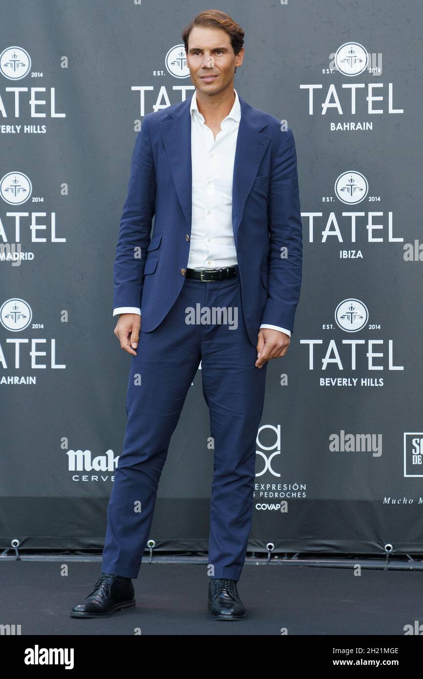 Madrid, Spain. 19th Oct, 2021. Rafa Nadal attends the presentation of the new Tatel restaurant in Beverly Hills, Madrid. (Photo by Atilano Garcia/SOPA Images/Sipa USA) Credit: Sipa USA/Alamy Live News Stock Photo