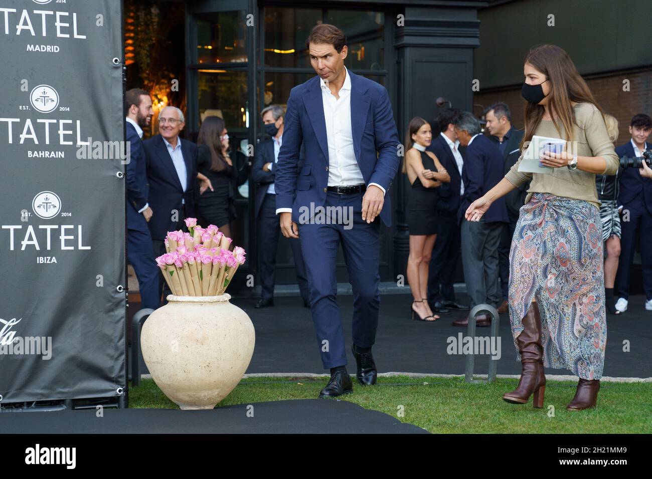 Madrid, Spain. 19th Oct, 2021. Rafa Nadal (L) attends the presentation of the new Tatel restaurant in Beverly Hills, Madrid. (Photo by Atilano Garcia/SOPA Images/Sipa USA) Credit: Sipa USA/Alamy Live News Stock Photo
