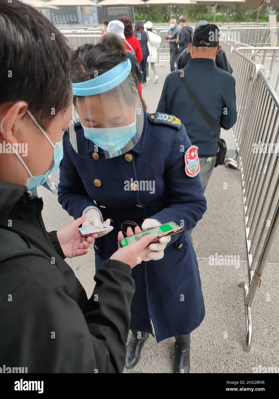 XI'AN, CHINA OCTOBER 19, 2021 Tourists visit the Terracotta