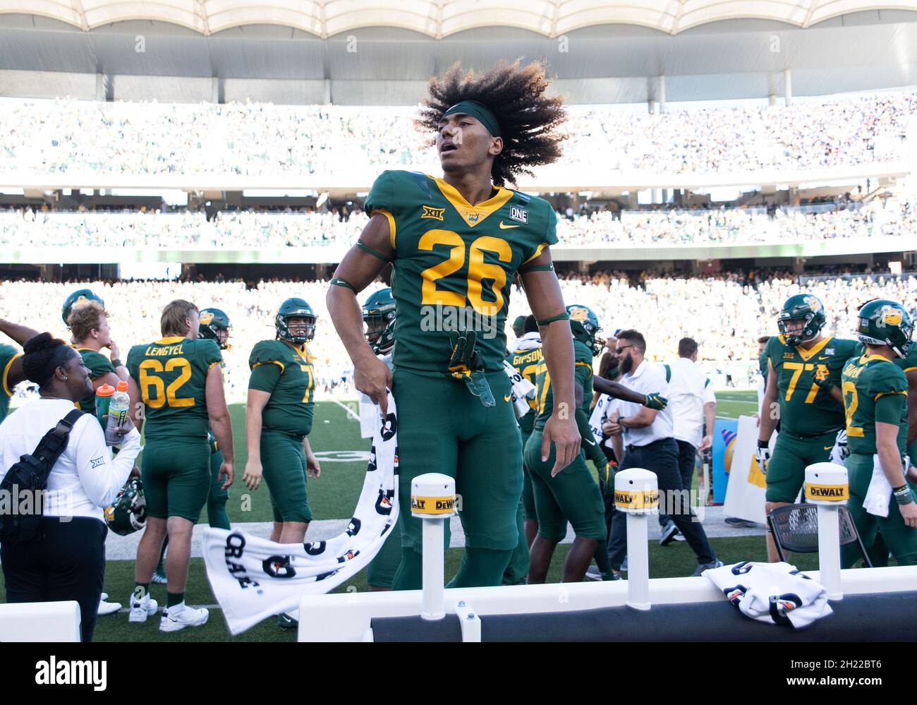 Waco, Texas, USA. 16th Oct, 2021. Baylor Bears wide receiver Jonah