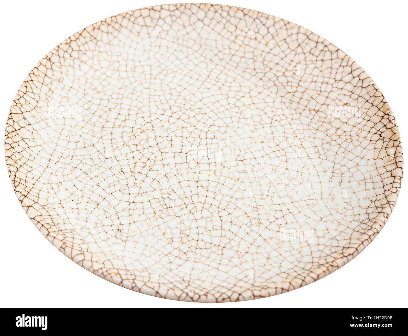 Empty round light plate on white background Stock Photo - Alamy