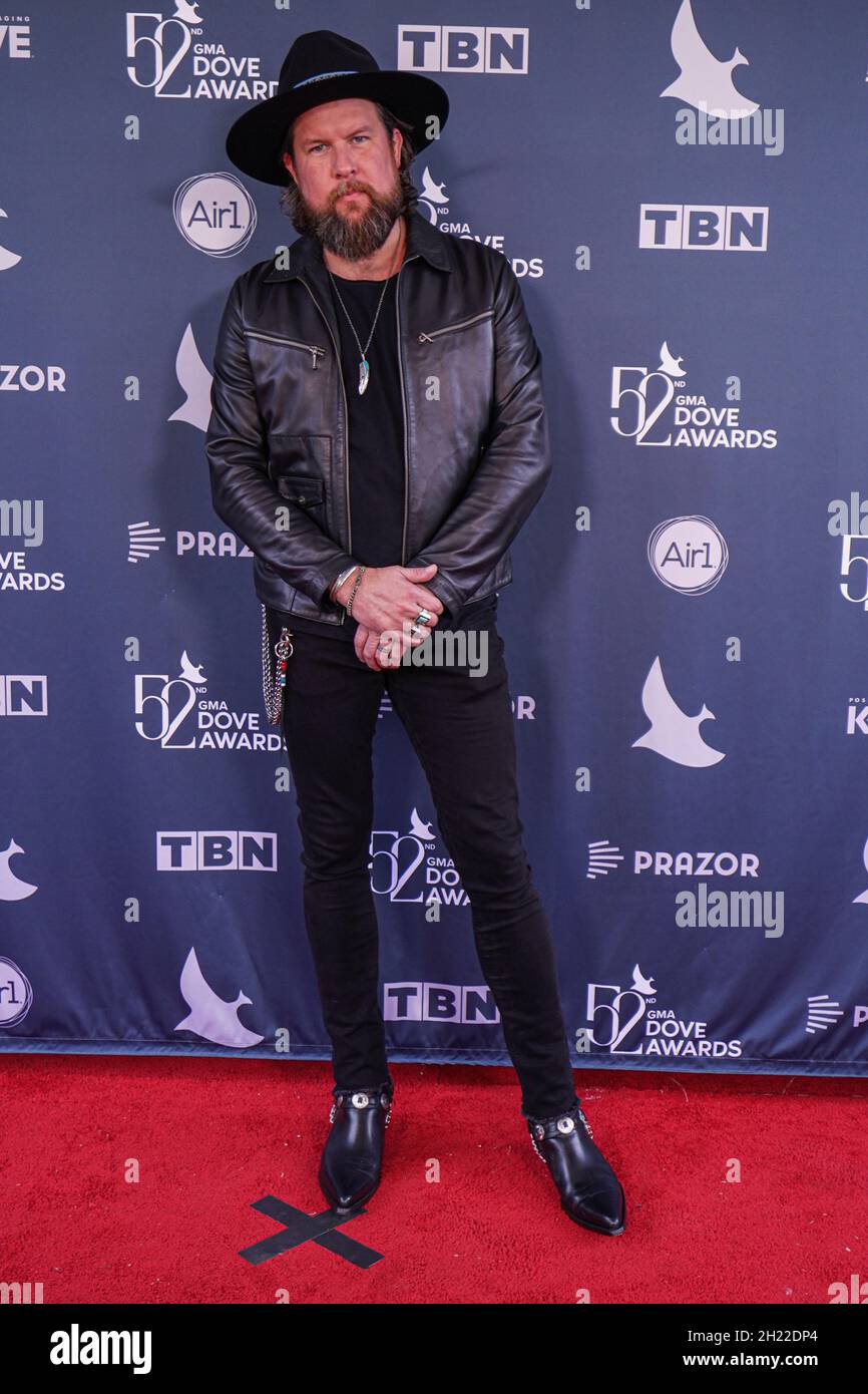 Nashville, Tennessee, USA, October 19, 2021. Singer Zach Williams walk