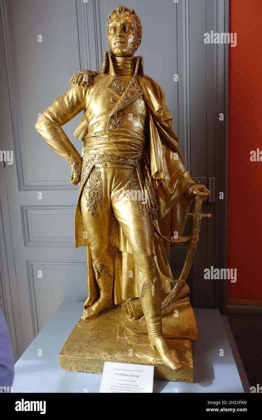 Statue of General Leclerc at Chateau de Malmaison in France Stock Photo