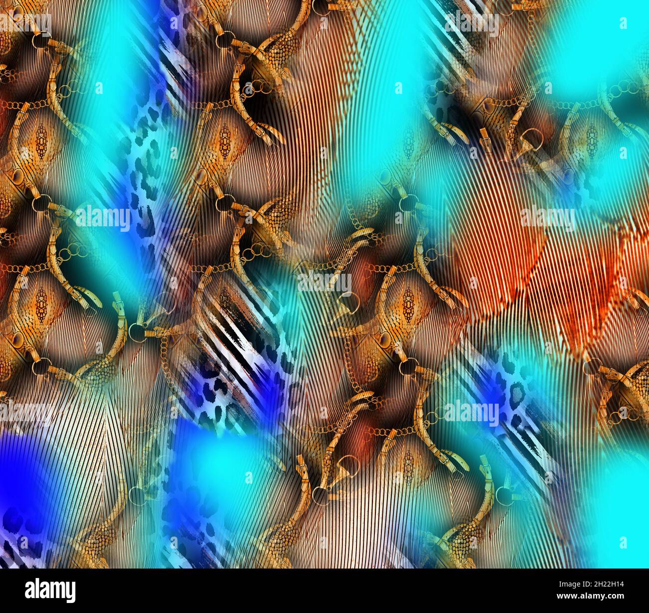 colorful animal prints, fabric patterns Stock Photo Alamy