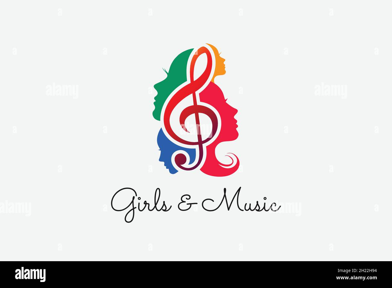 Singer Vocal Karaoke , Choir with Music Notes Treble Clef Singing