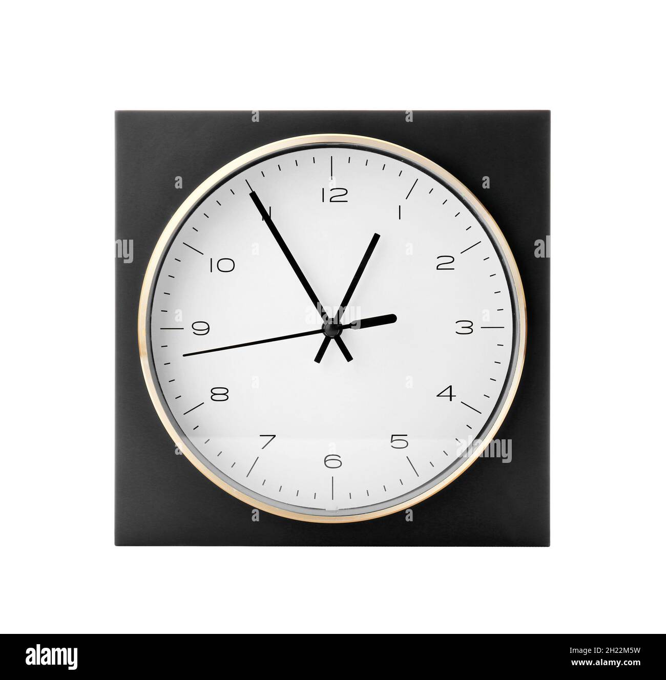 Big clock on white background. Time change concept Stock Photo Alamy
