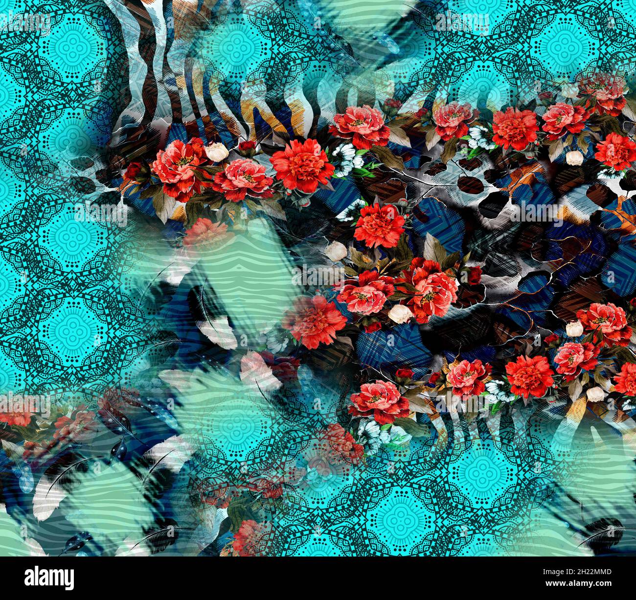 colorful animal prints, fabric patterns Stock Photo Alamy