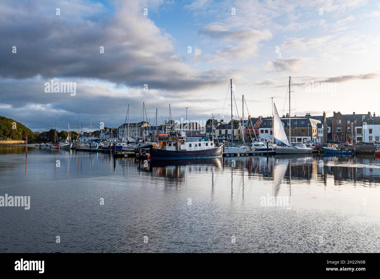 Harbour of Stornoway, Isle of Lewis, Outer Hebrides, Scotland, UK Stock Photo