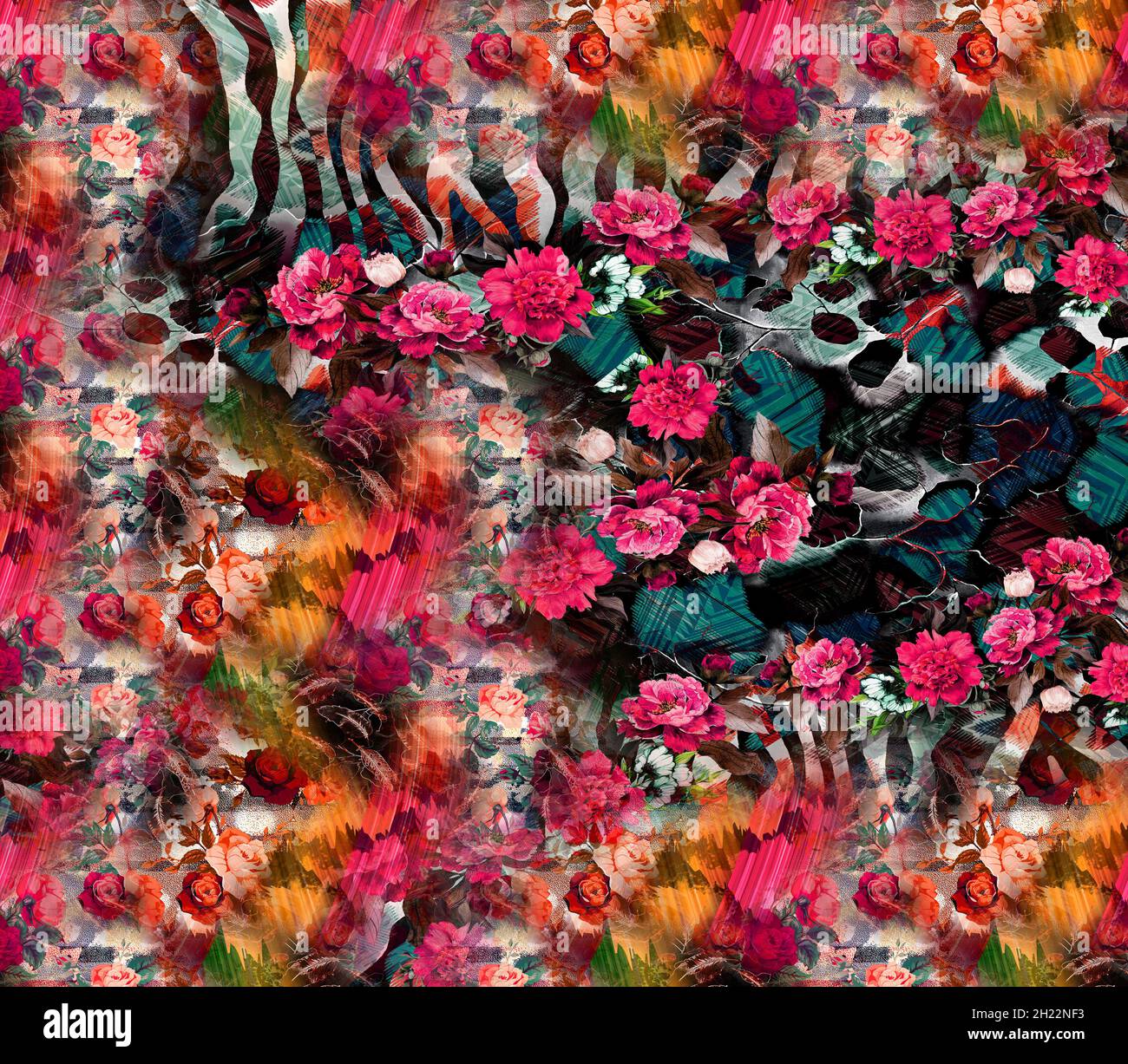 colorful animal prints, fabric patterns Stock Photo Alamy