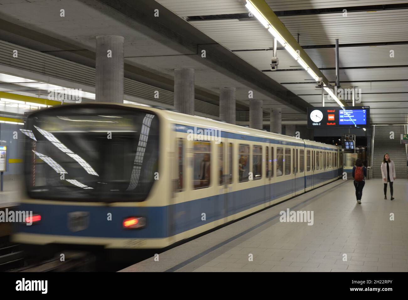 Underground station, MaxWeberPlatz, Munich, Bavaria, Germany Stock