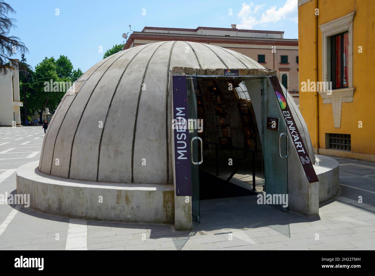 Old Bunker, Entrance to Bunk'Art 2 Museum, City Centre, Tirana, Albania Stock Photo
