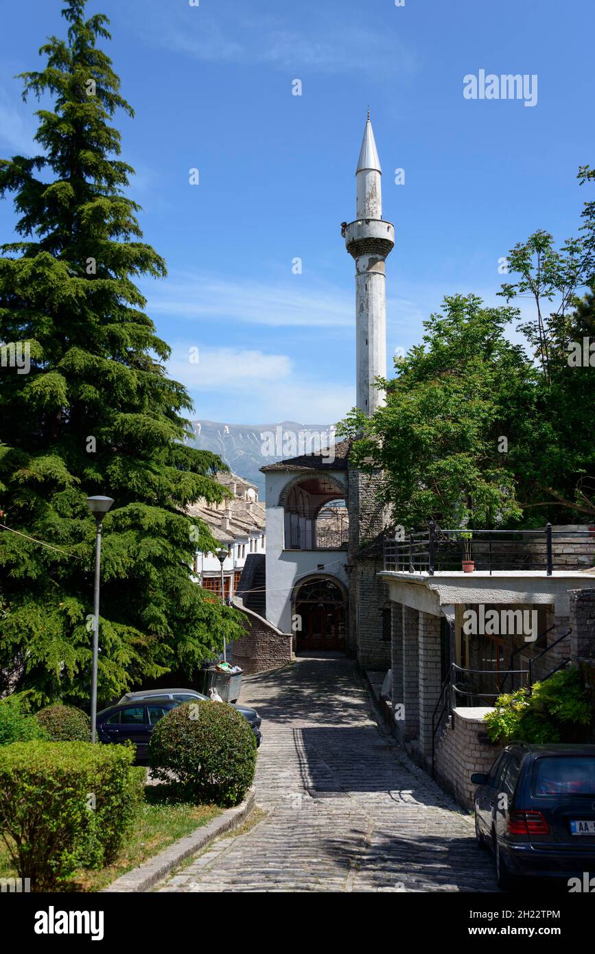 Mosque, Xhamia e Pazarit, Gjirokastra, Gjirokaster, Gjirokaster, Albania Stock Photo
