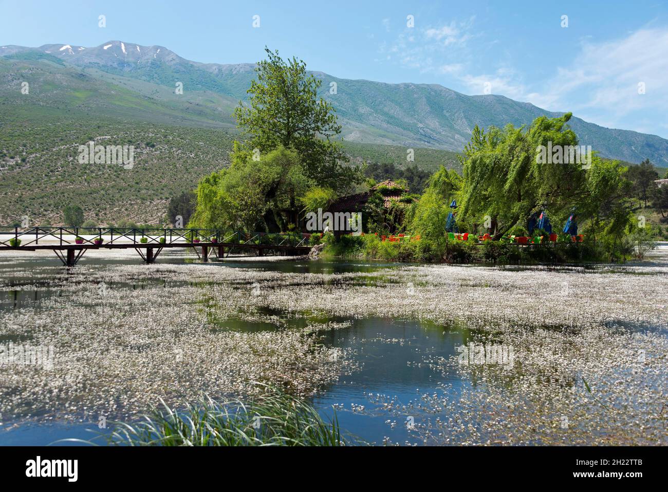 Liqeni i Viroit Reservoir, Gjirokaster, Gjirokaster, Albania Stock Photo
