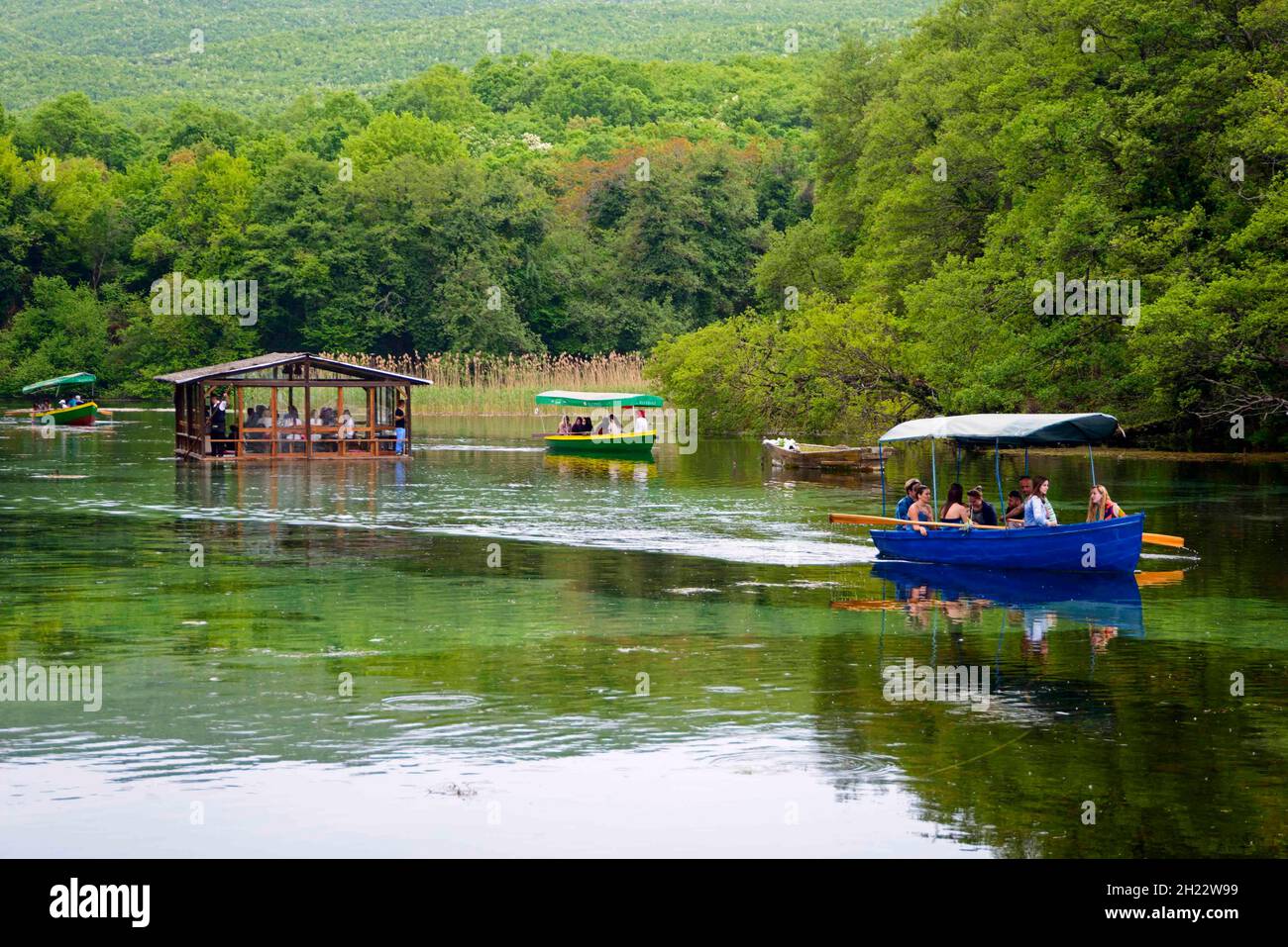 Boats On The Headwaters Of Lake Ohrid Sveti Naum Ohrid UNESCO World Boats On The Headwaters Of Lake Ohrid Sveti Naum Ohrid UNESCO World