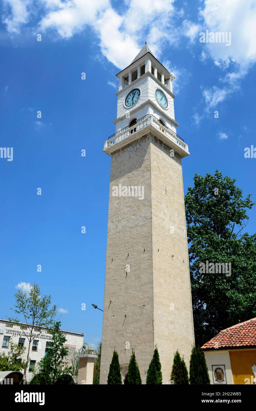 Clock Tower, Museum, Tirana, Albania Stock Photo