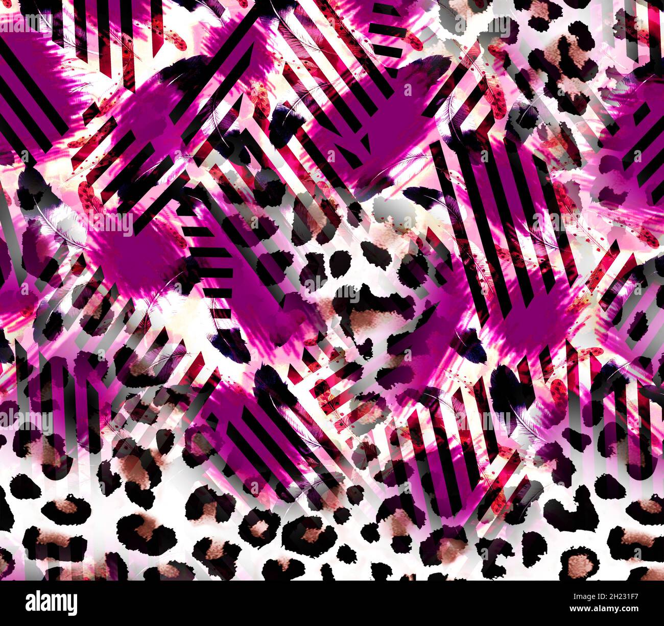 colorful animal prints, fabric patterns Stock Photo - Alamy