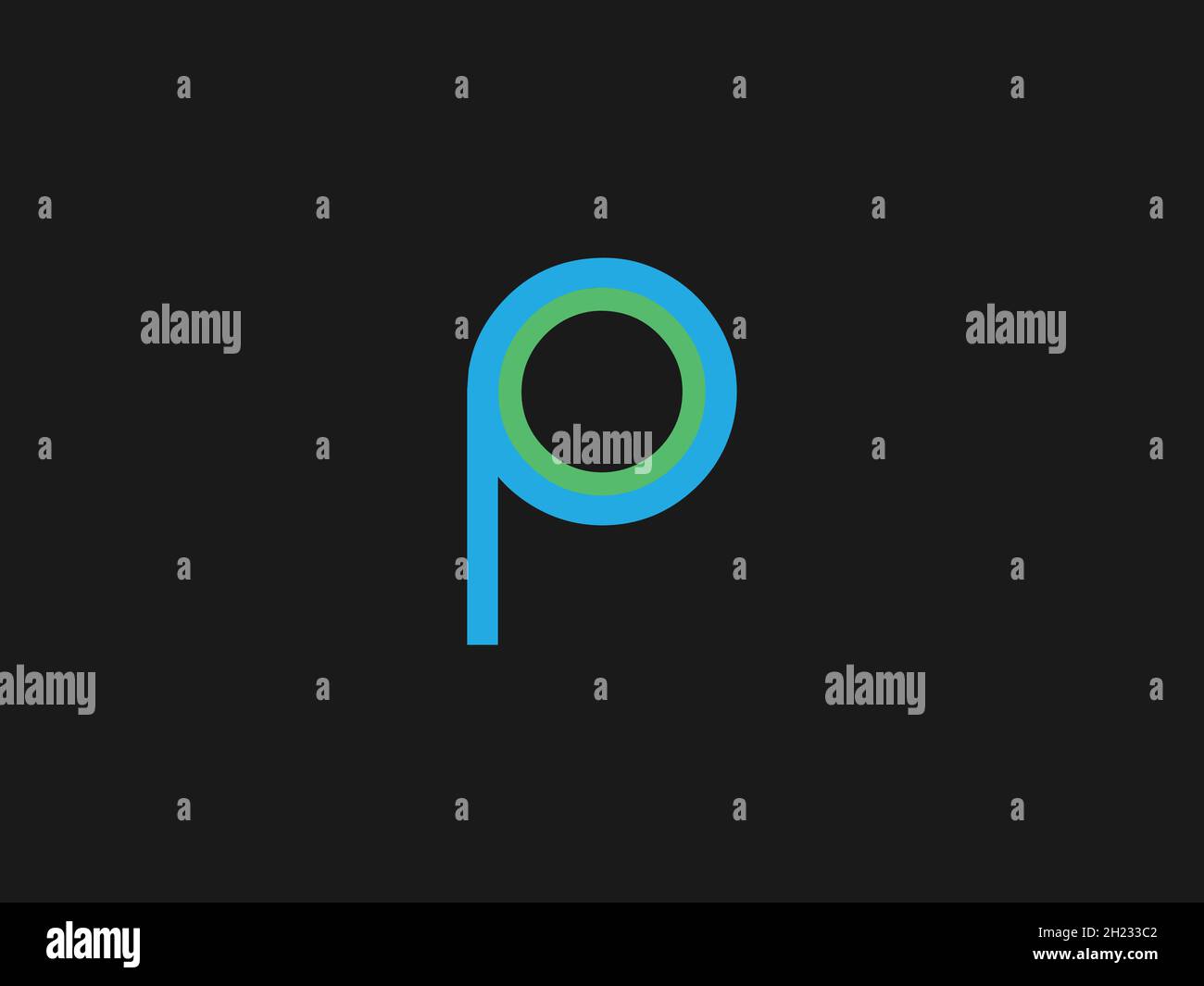Po logo design Stock Vector Images - Alamy