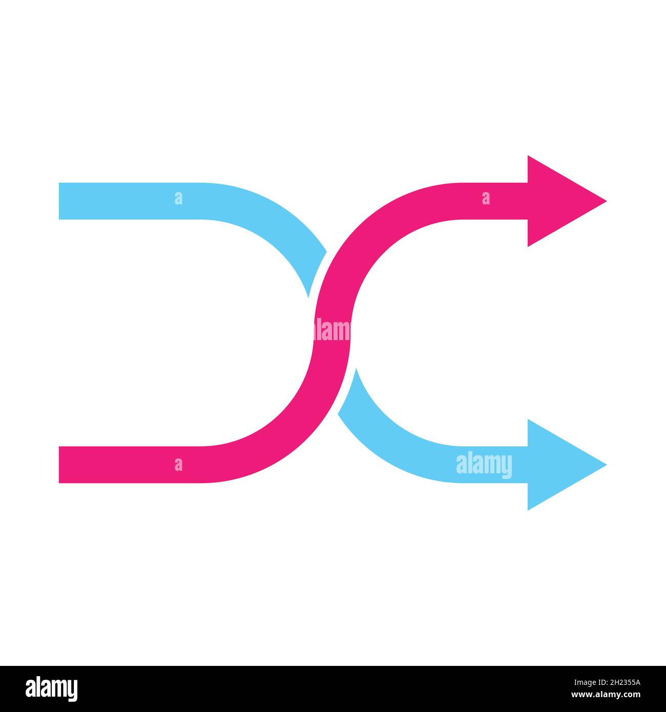 Redirect icon vector change direction symbol for graphic design, logo ...