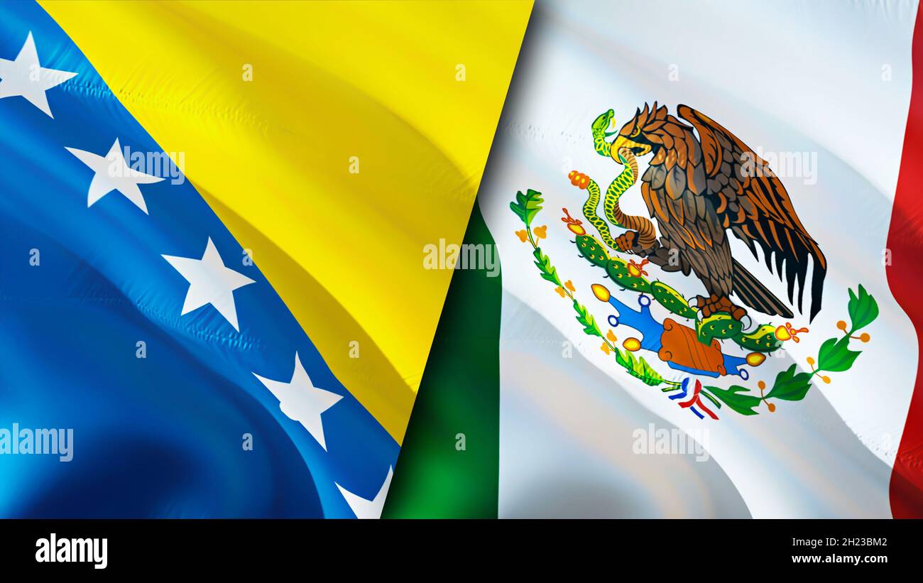 Mexico bosnia and herzegovina flag hi-res stock photography and images ...