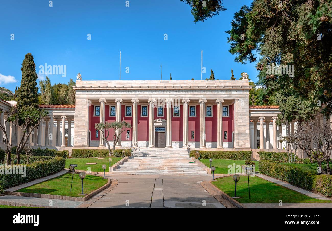 The Gennadius Library main building, at Souidias Street 61, on the slopes of Mount Lycabettus. It is one of the most important libraries in Greece. Stock Photo