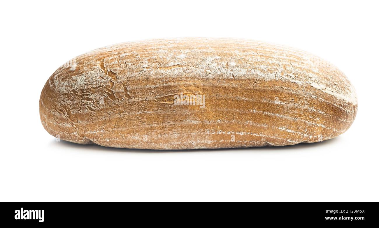 Loaf of baked bread isolated on white background Stock Photo - Alamy