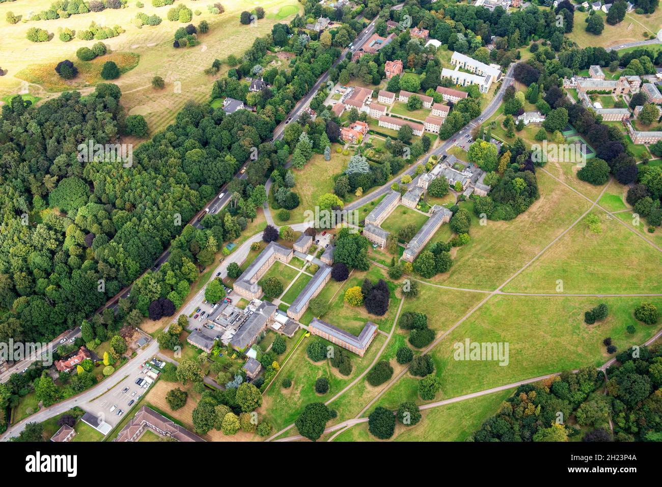 Aerial image of University Park, the A52 and Wollaton Park in Nottingham, Nottinghamshire