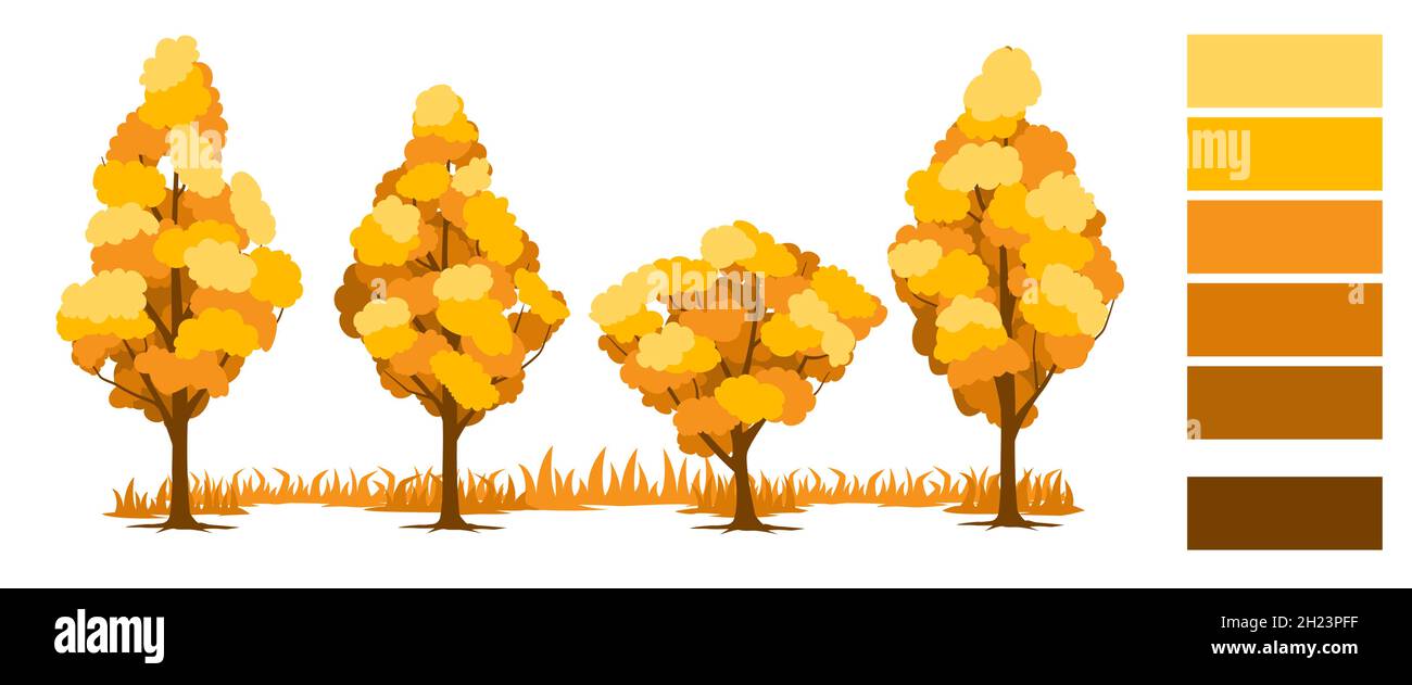 Autumn. Trees set Stock Vector Image & Art - Alamy