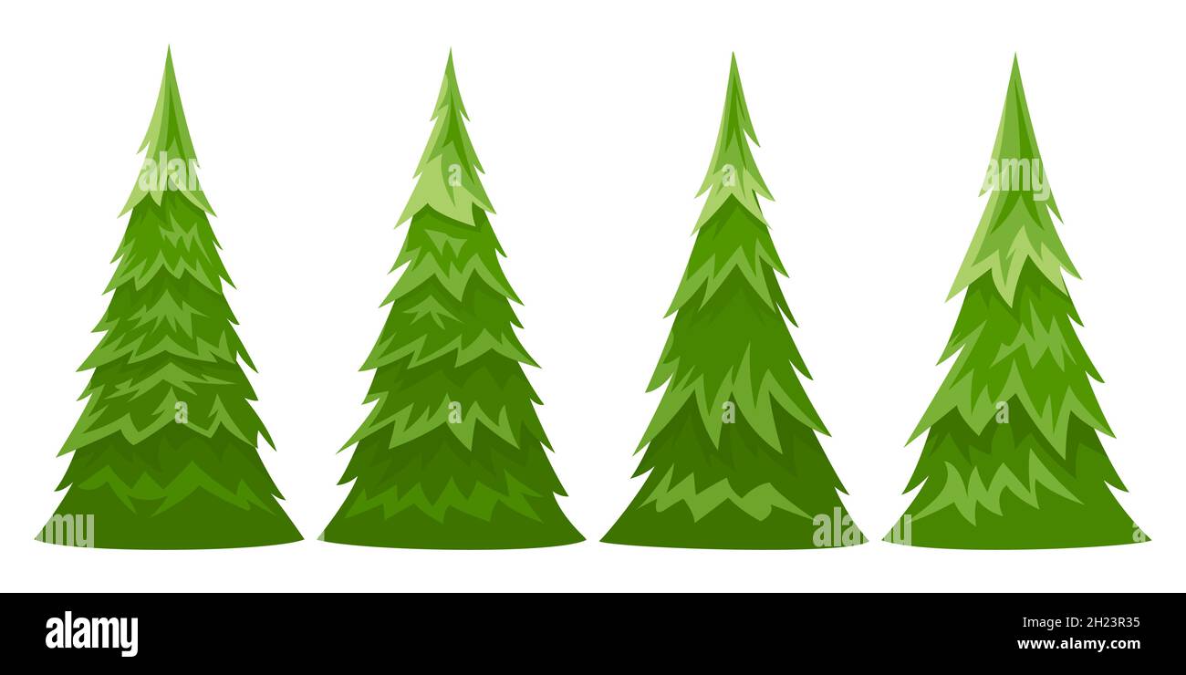 Fir trees set Stock Vector Image & Art - Alamy