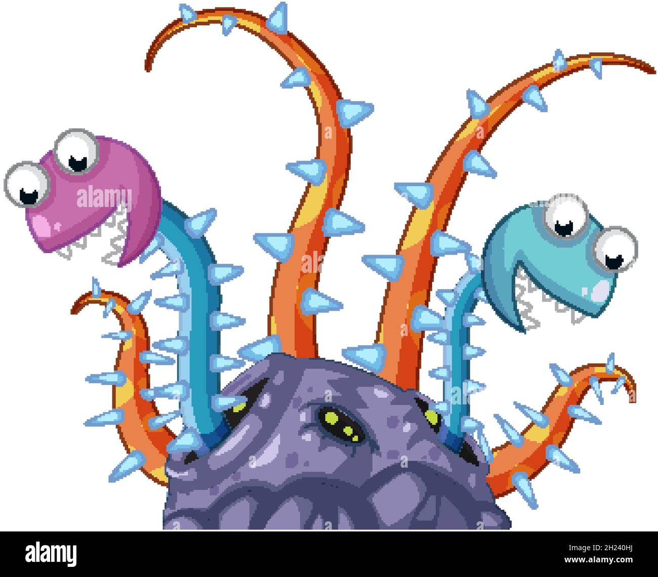 Alien outer space objects on white background illustration Stock Vector ...