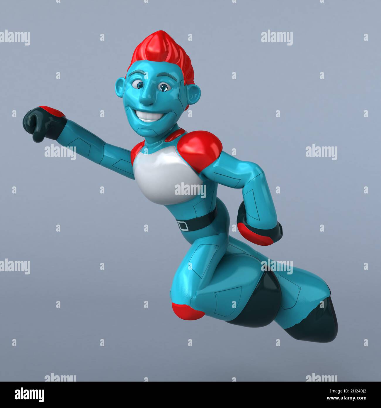Red robot - 3D Illustration Stock Photo - Alamy