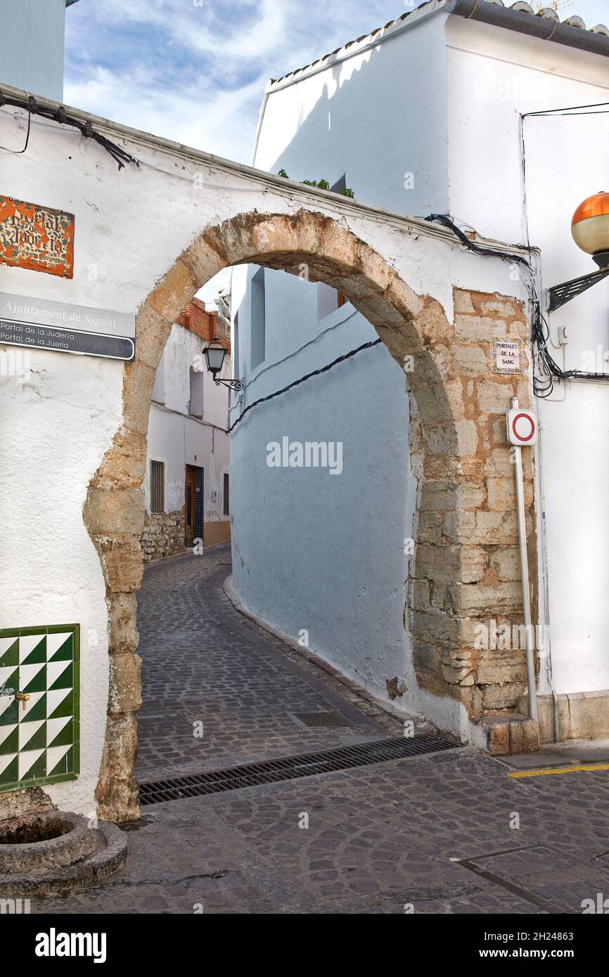 Portal de la Sang o de la Judería. Sagunto. Valencia. Comunitat Valenciana. Spain. Stock Photo