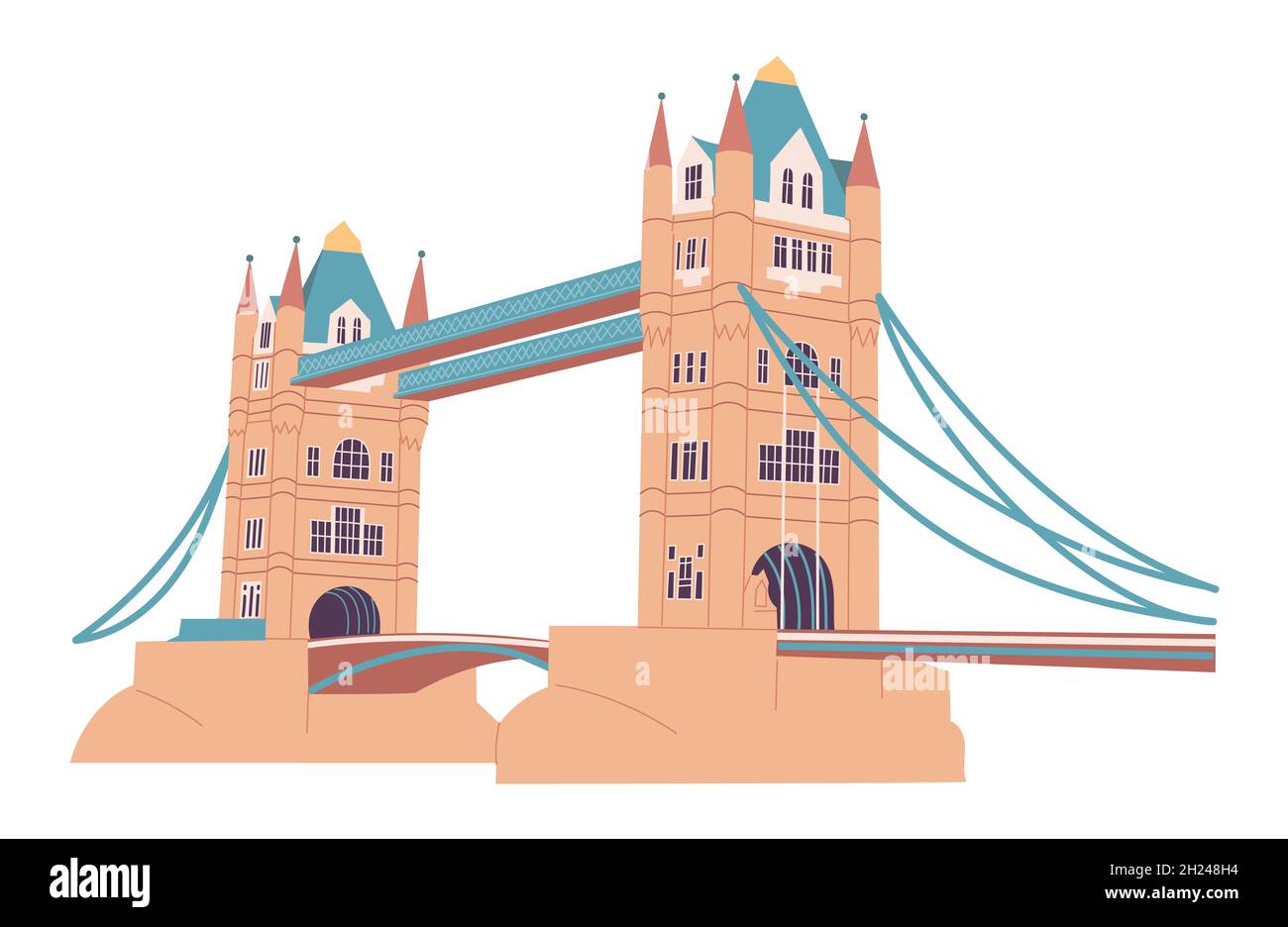 Tower Bridge in London on white background Stock Vector Image & Art - Alamy