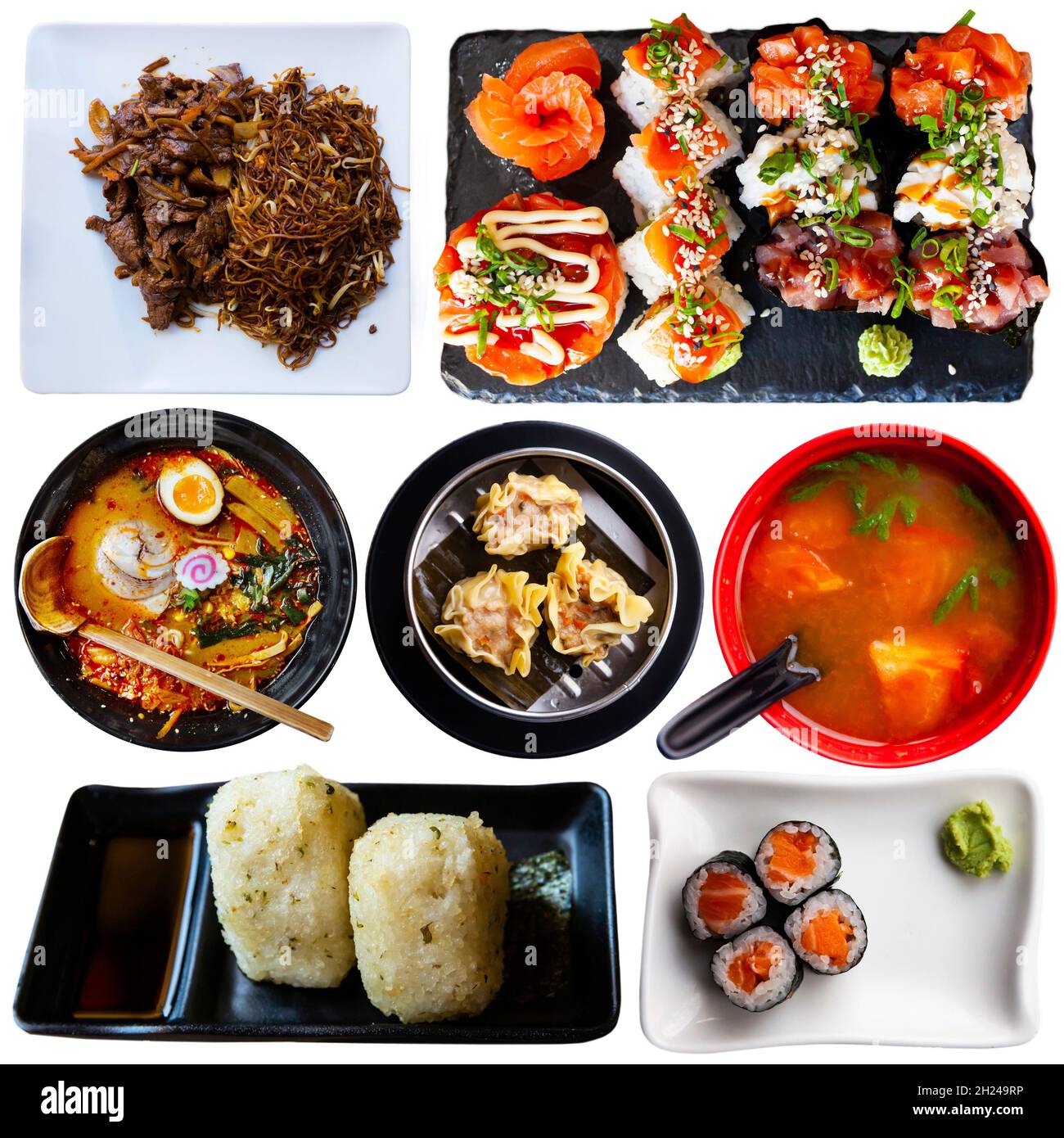 Set of Japanese food collage on white background. High quality photo Stock Photo Alamy