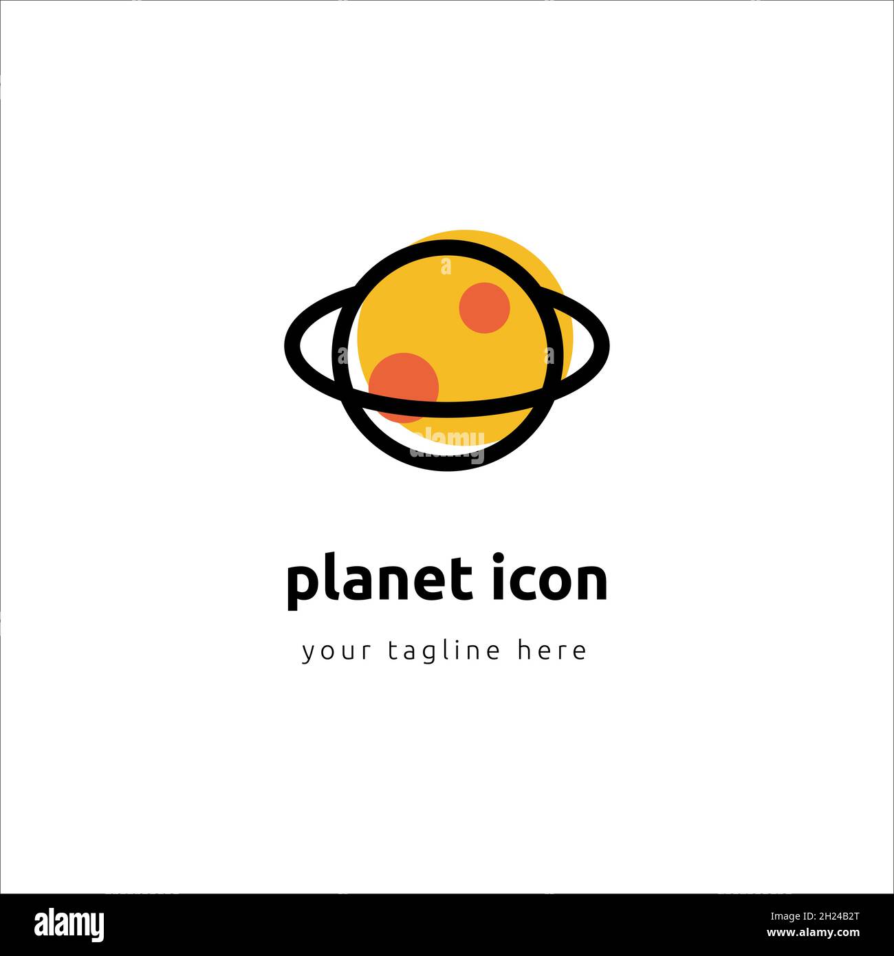Planets linear icons isolated universe concept on white background Stock Vector
