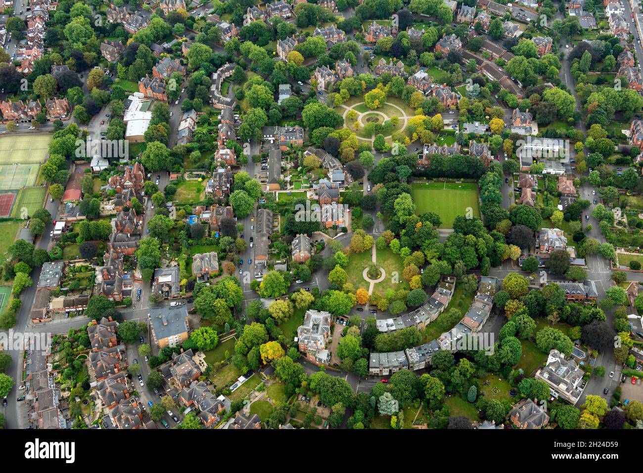 Aerial Image of the Park Estate in Nottingham Nottinghamshire England