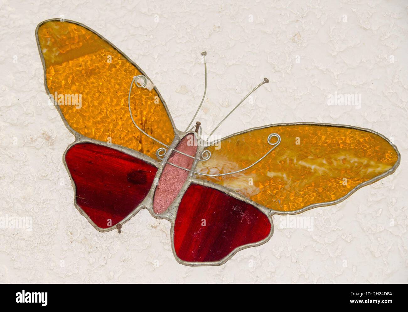 Oversized Glassine Butterfly in Red and Pink Pearl main image 0