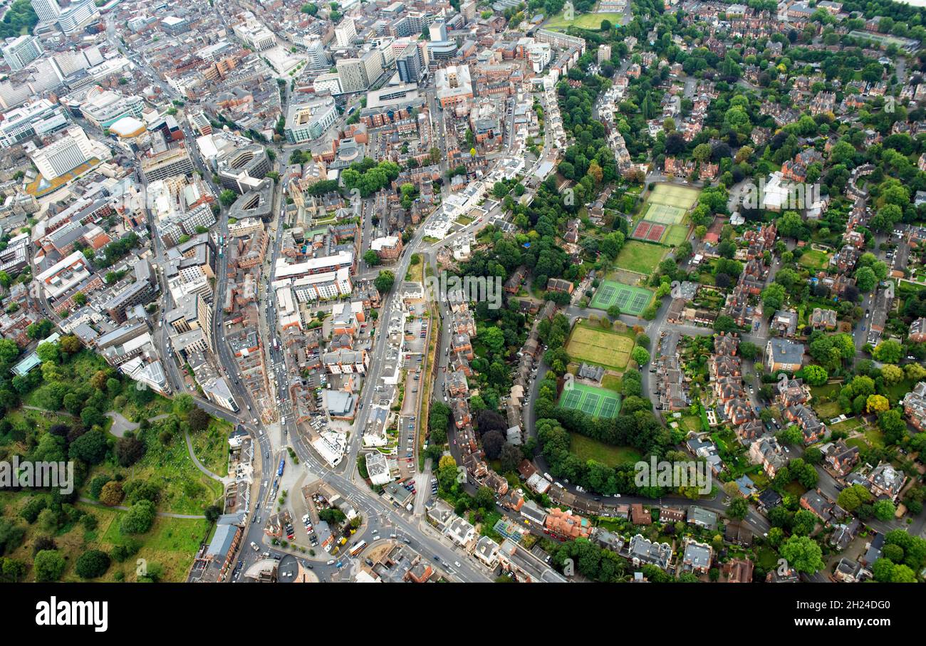 Aerial image of Nottingham City and the Park Estate in Nottingham