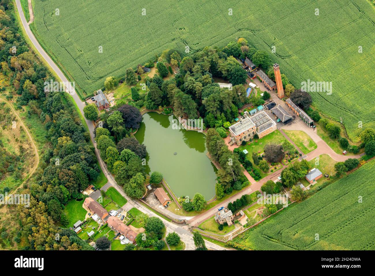Aerial image of Papplewick Pumping Station in Nottinghamshire England ...