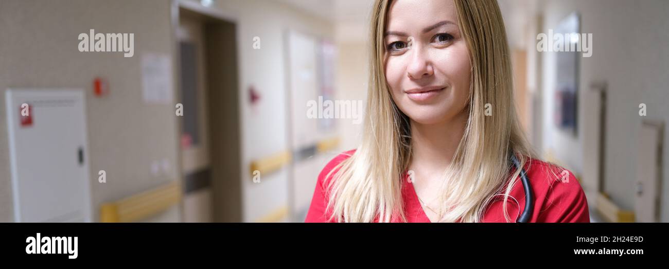 Girl hospital corridor hi-res stock photography and images - Alamy